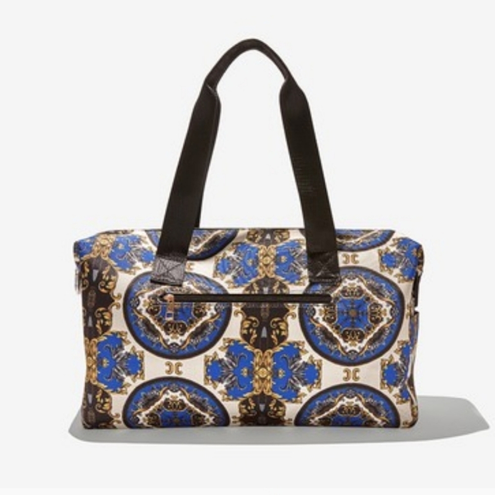 🔥FINAL💲⬇️Alice+Olivia Regal Romance 🖤/💛/💙 Print Duffle Bag ~ NWT - Picture 3 of 10